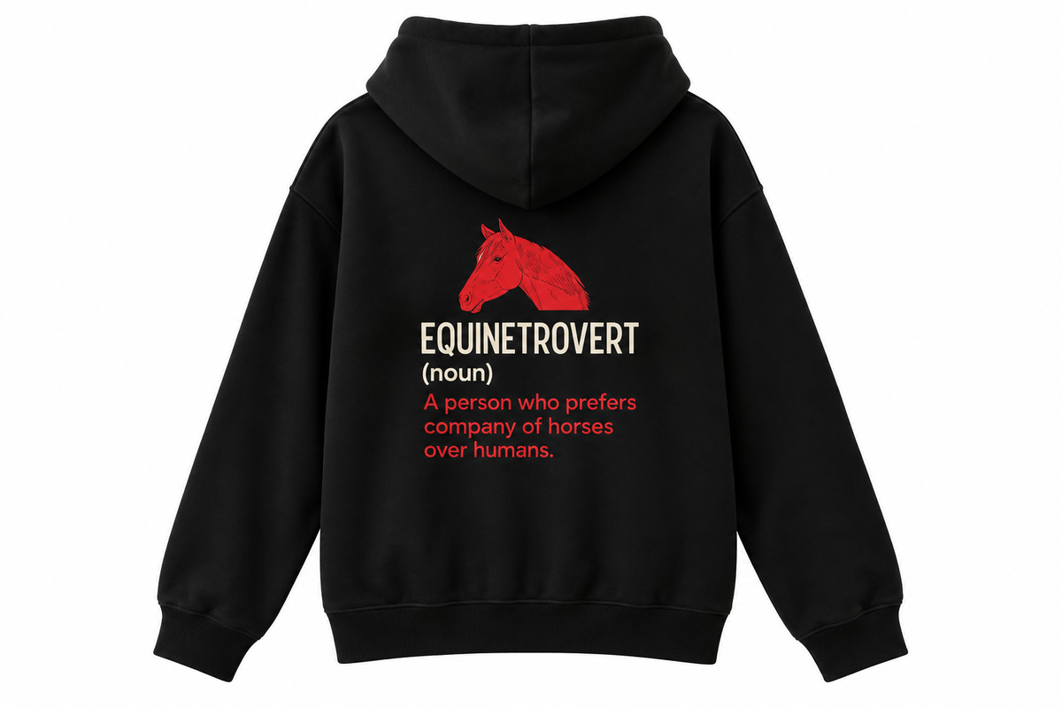 HUSK Dulverton Equinetrovert Hoodie | Women's Equestrian Slogan Hoodie